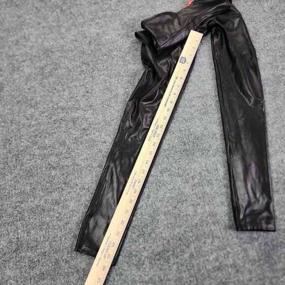 SPANX Faux Patent Leather Leggings‎ Women's Petite SP Size Small Black - Picture 7 of 8